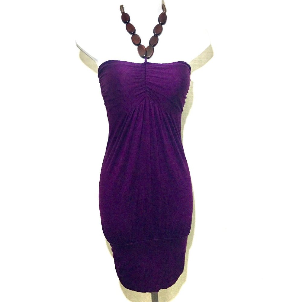 MISOPE STRAPLESS MINI DRESS TUNIC HALTER NWOT